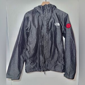 The North Face Men’s Hooded Rain Jacket Zip Up Grey Polyester/Nylon Size Small